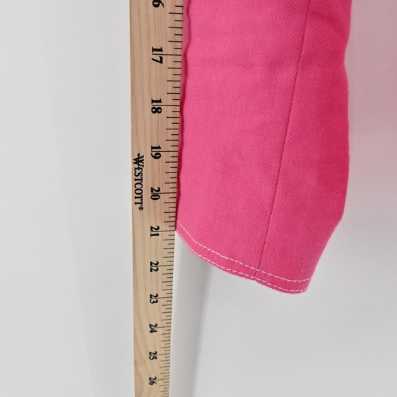 J Crew Womens Going‎ Out Blazer Size 00 Pink Stretch Linen Preppy Barbie AI253 - Picture 6 of 14